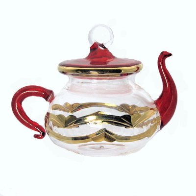 Teapot Ornament Etched Glass by Egyptian Museum