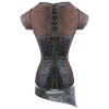 Dobby Steam Punk Steel Boned Corset Top Set Also Plus Size