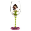 Girlfriends Wine Glass with Funny Sayings