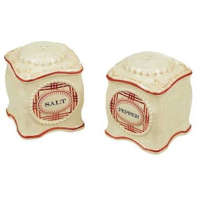 Red Plaid Design Salt & Pepper Set