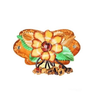 Dangle Droplet Flower Leather Hair Barrette