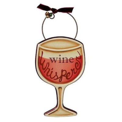 Funny Wine Glass Shape Ceramic Wall Sign