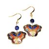 Butterfly Cloisonne Beaded Earrings