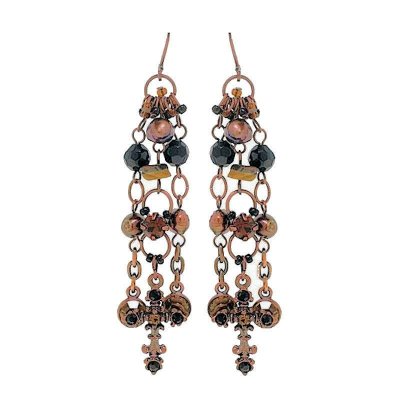 Black & Topaz Chandelier Earrings by I Love Bracelets