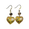 Cloisonne Hearts Beaded Earrings