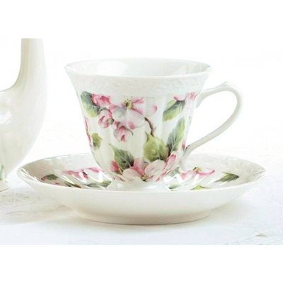 Apple Blossom Tea Cup & Saucer Set of 2