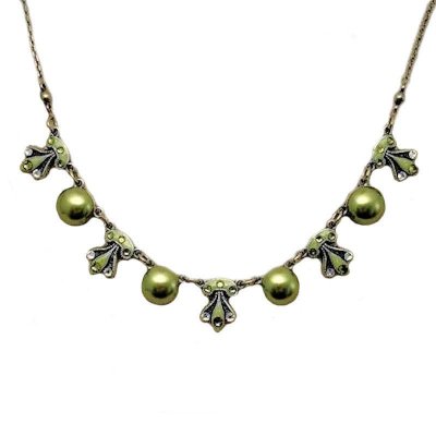 Pearls Crystals & Opals Necklace by Anne Koplik