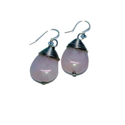 Rose Quartz Gemstone Earrings with Special Properties