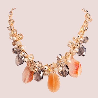 Gilded Gemstones Beaded Necklace