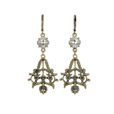 Crystal Lace Chandelier Earrings