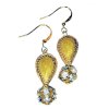 Cloisonne Drop & Crystal Ball Beaded Earrings