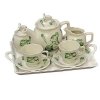 Green Bunny Tea Set Adult 10 Piece from Andrea by Sadek