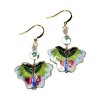 Butterfly Cloisonne Beaded Earrings