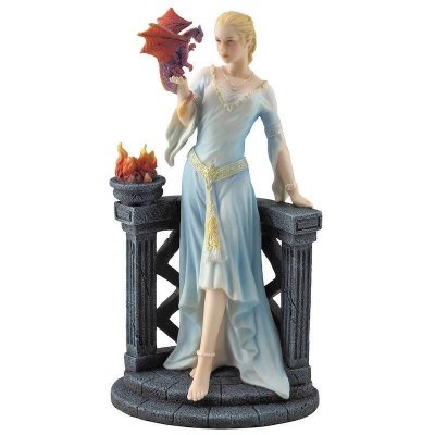 Maiden Admiring Baby Dragon Figurine by Veronese Design