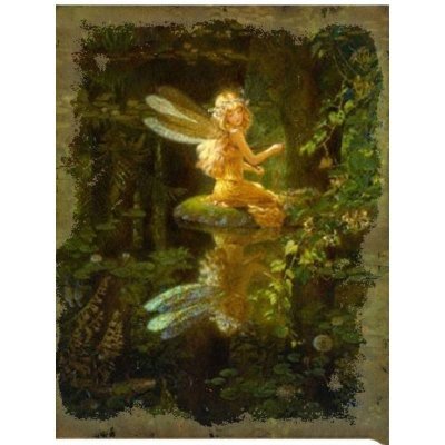 Fairy Reflections Vintage Fantasy Art