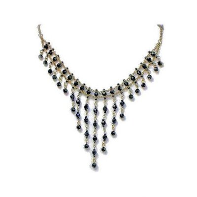 Mystical Midnight Choker Necklace & Earrings Jewelry Set