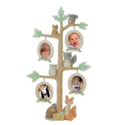 Milestones Baby Photo Frame Tree & Animal Figurine