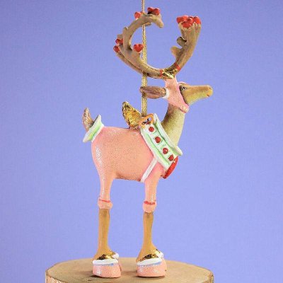 Dash Away Cupid Mini Reindeer Ornament