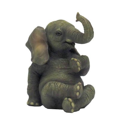 Baby Sitting Elephant Figurine