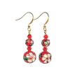 Cloisonne Balls Beaded Earrings