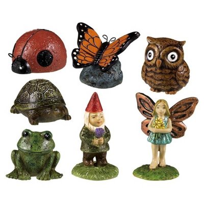 Terrarium Figurines Set of 7 for Fairy Garden