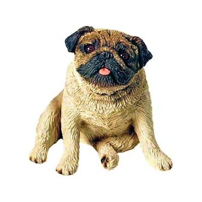 Pug Dog Figurine Fawn Color Kitchen Magnet