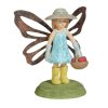 Gardening Fairy Figurine with Metal Wings