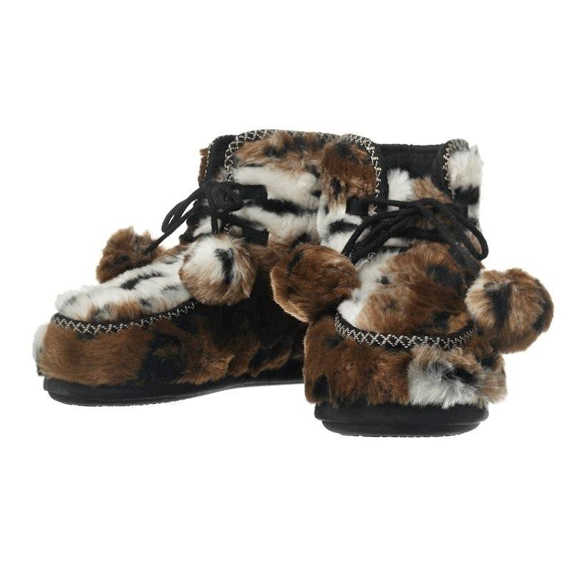 Multi Color Boutique Furry Boots by Dearfoam