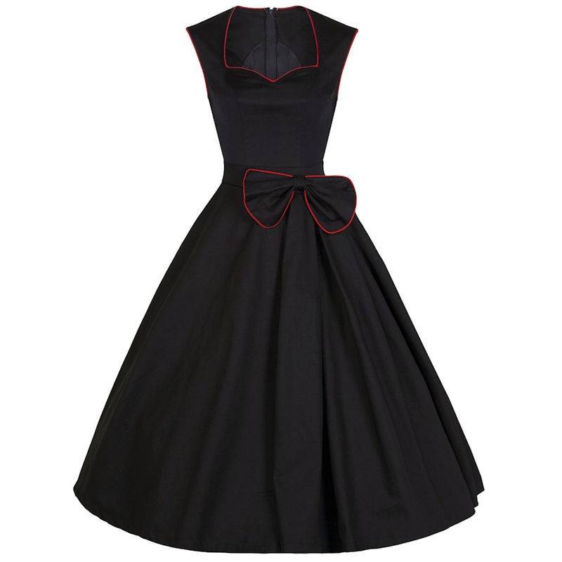 Lovely Lady Black with Bow Dress