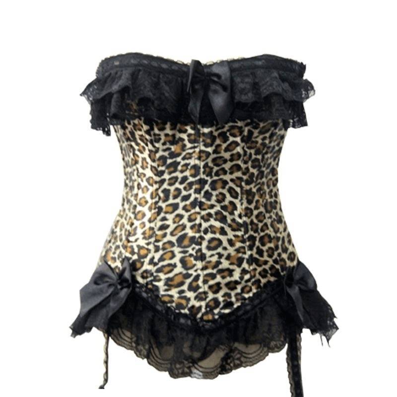 Cat Woman on the Prowl Corset with Garters