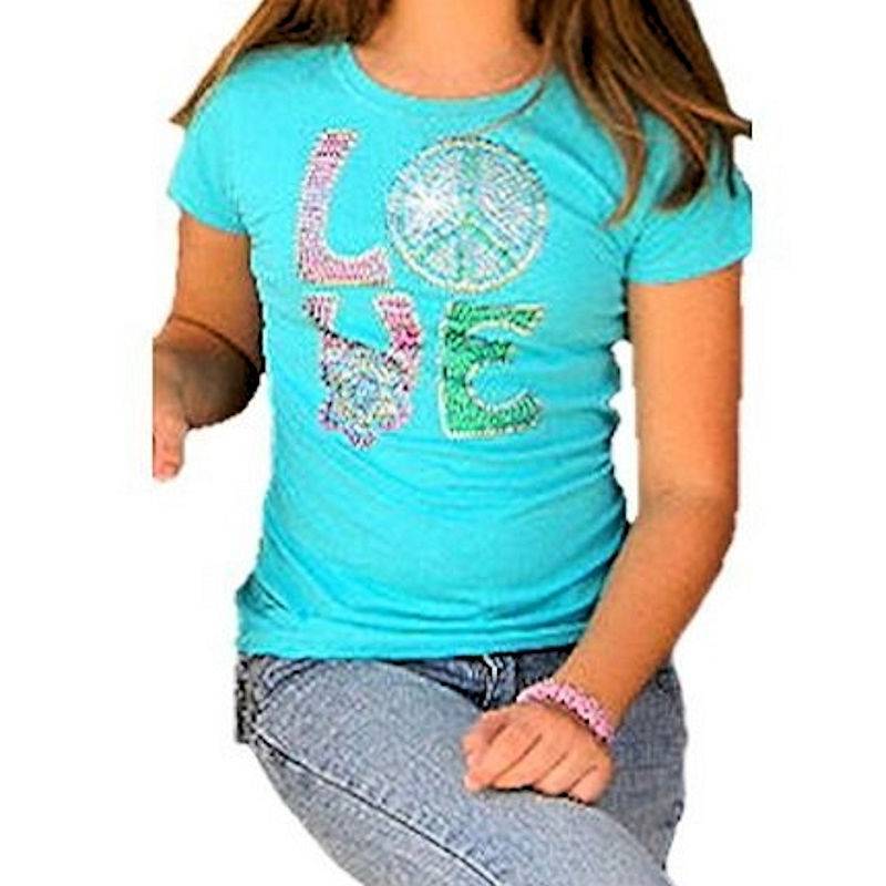 Young Love Rhinestone Shirt for Girls by Sabrina Barnett