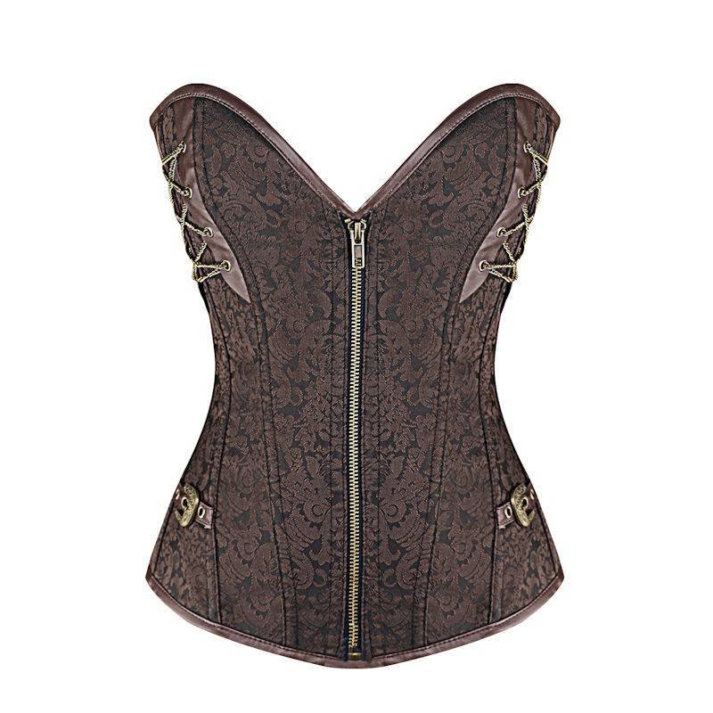 Steam Punk Chic Steel Boned Corset Also Plus Sizes