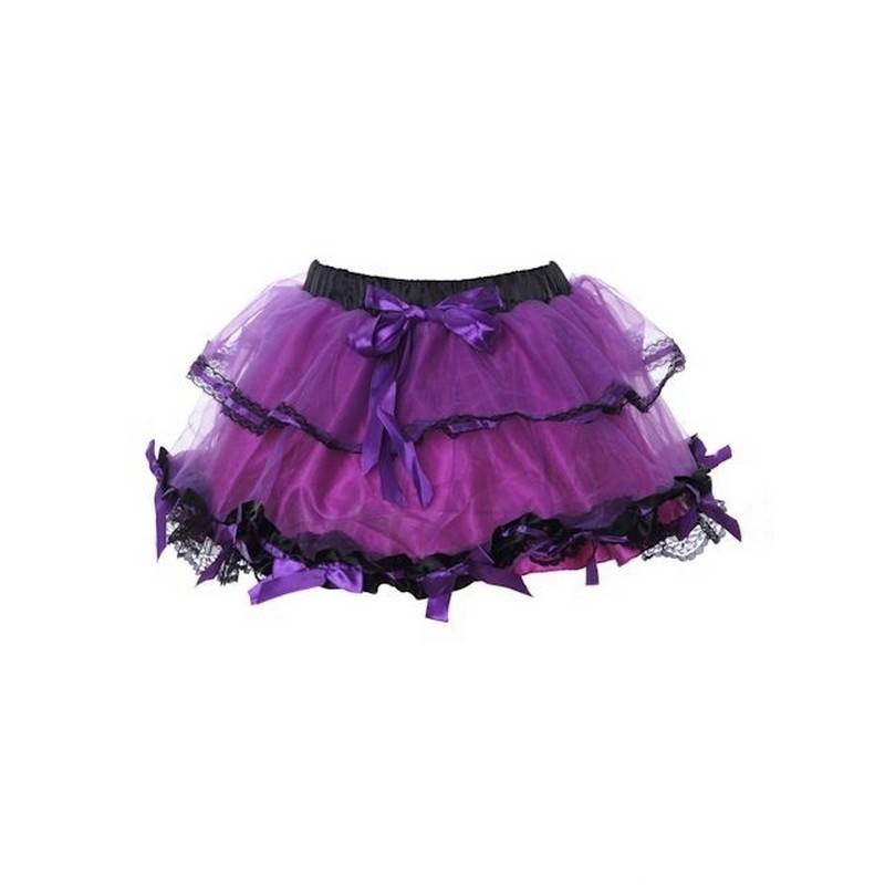 Bow Trimmed Hem Tutu Skirt