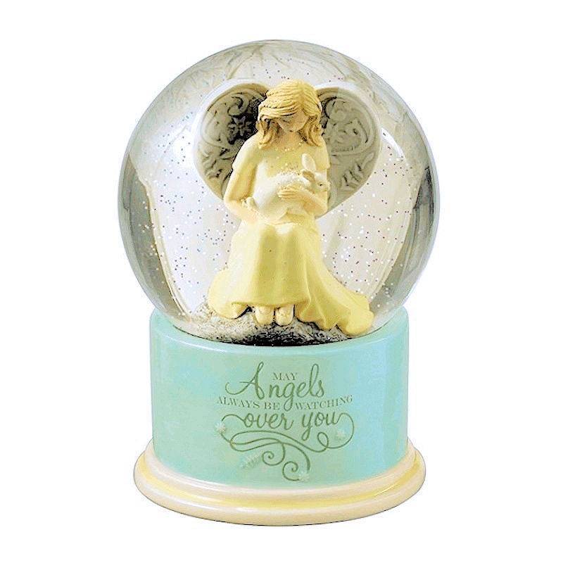 Survivor Angel Musical Glitter Globe