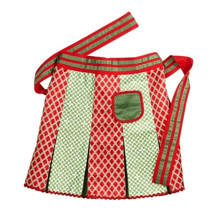 Christmas Apron Red & Green Skirt