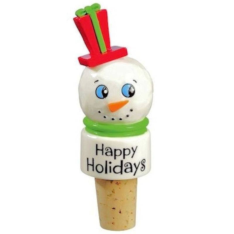 Snowman Christmas Wine Cork