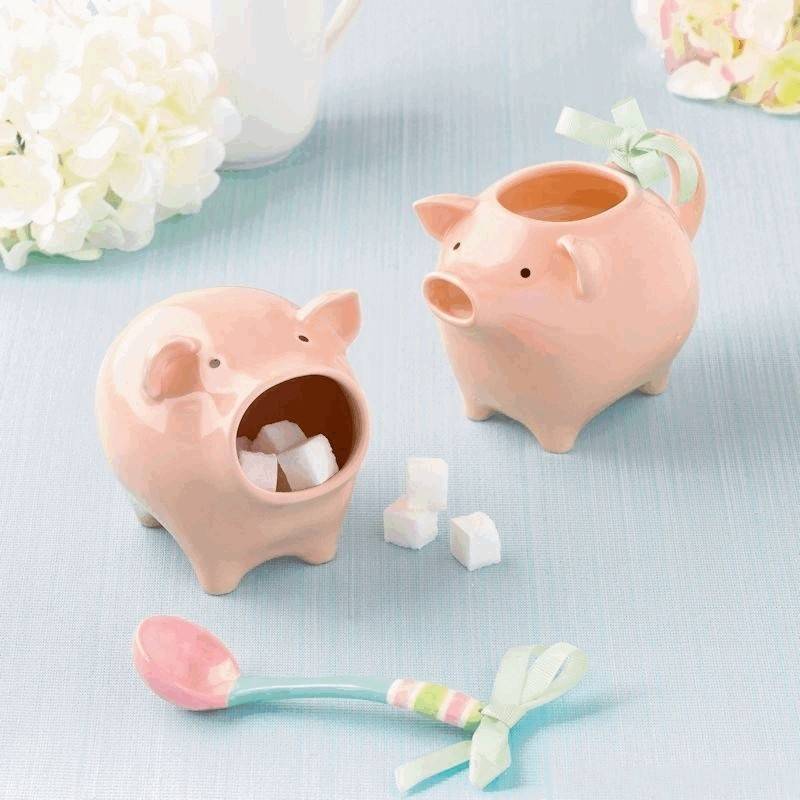 Pink Pig Figurine Cream Pitcher by Grasslands Road