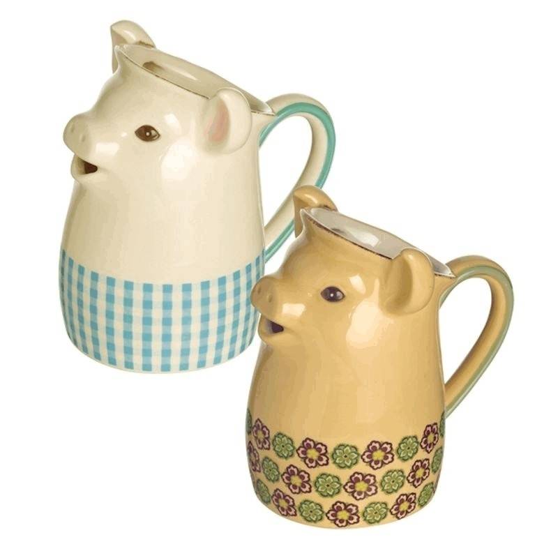 Country Pig Figurine Cream Pitcher