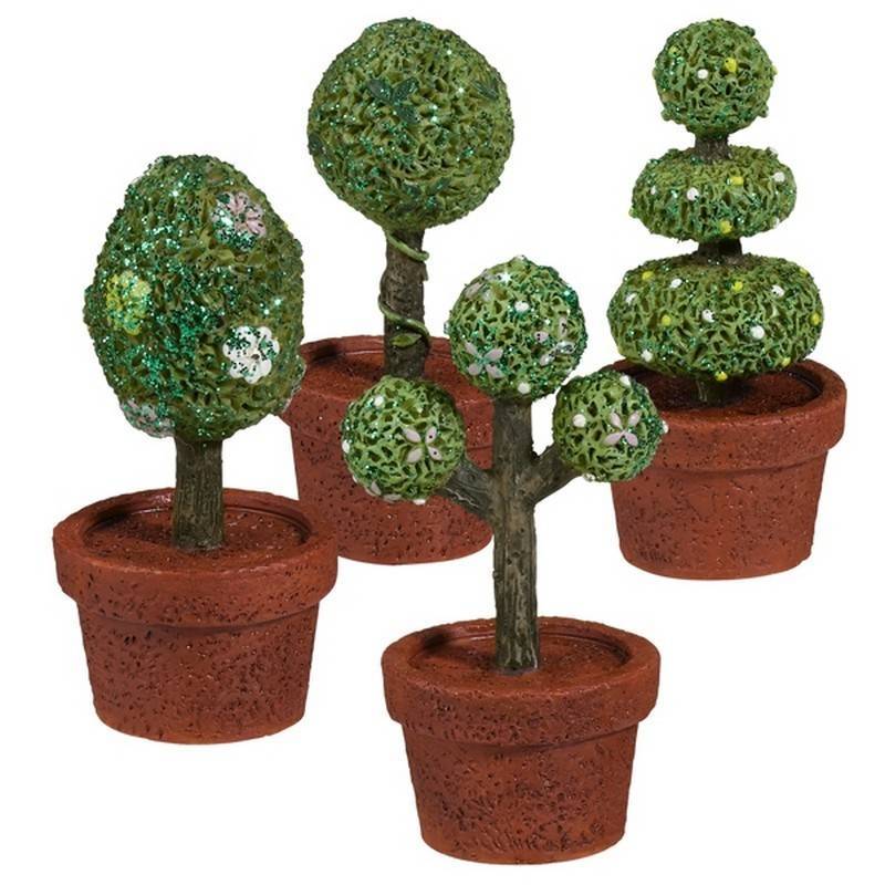 Topiary Fairy Garden Figurines Set of 4