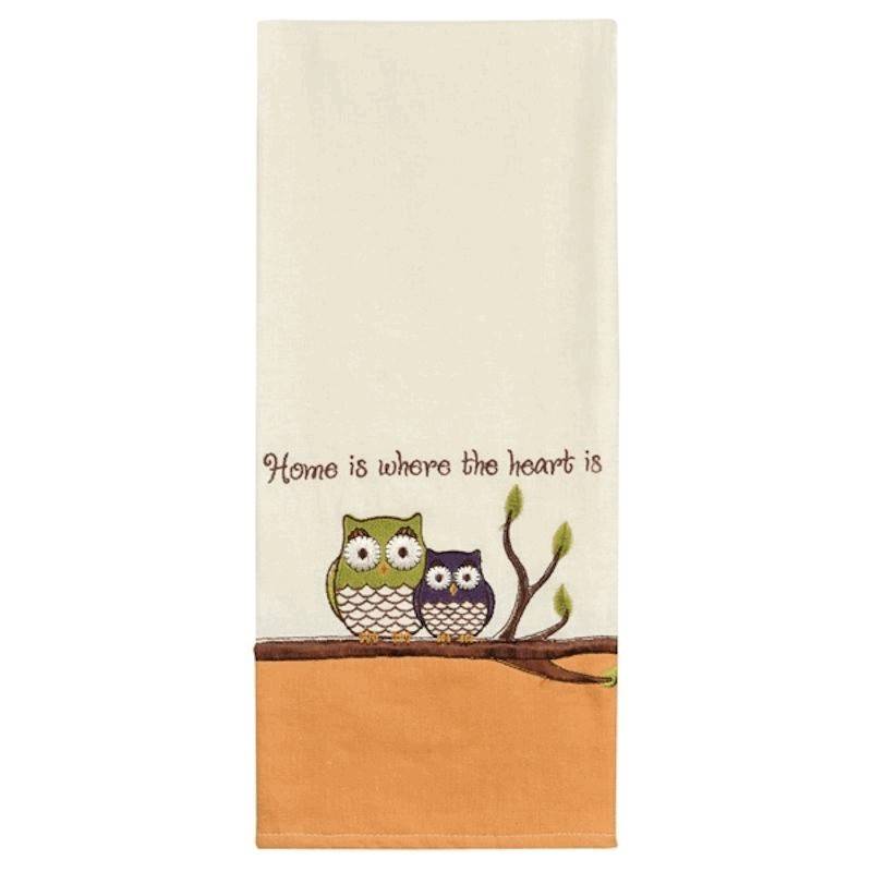 Crimson Hollow Owl Kitchen Towel