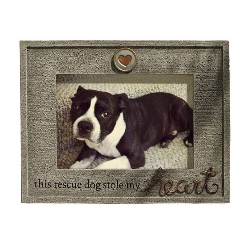 Rescue Dog Stole My Heart Pet Photo Frame