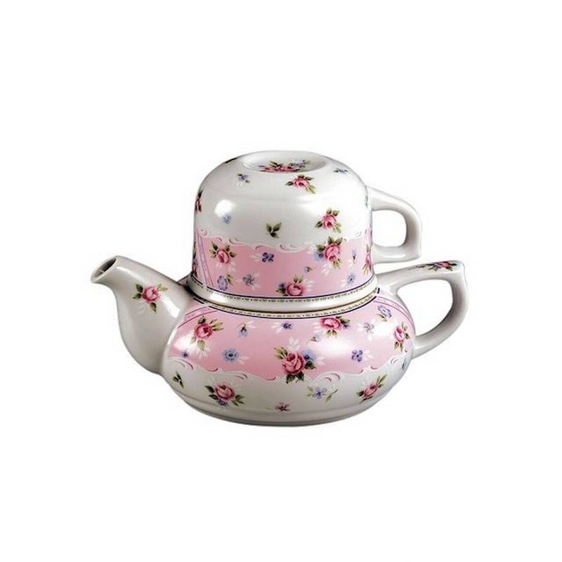 Petite Rose Tea for One Set from Andrea by Sadek