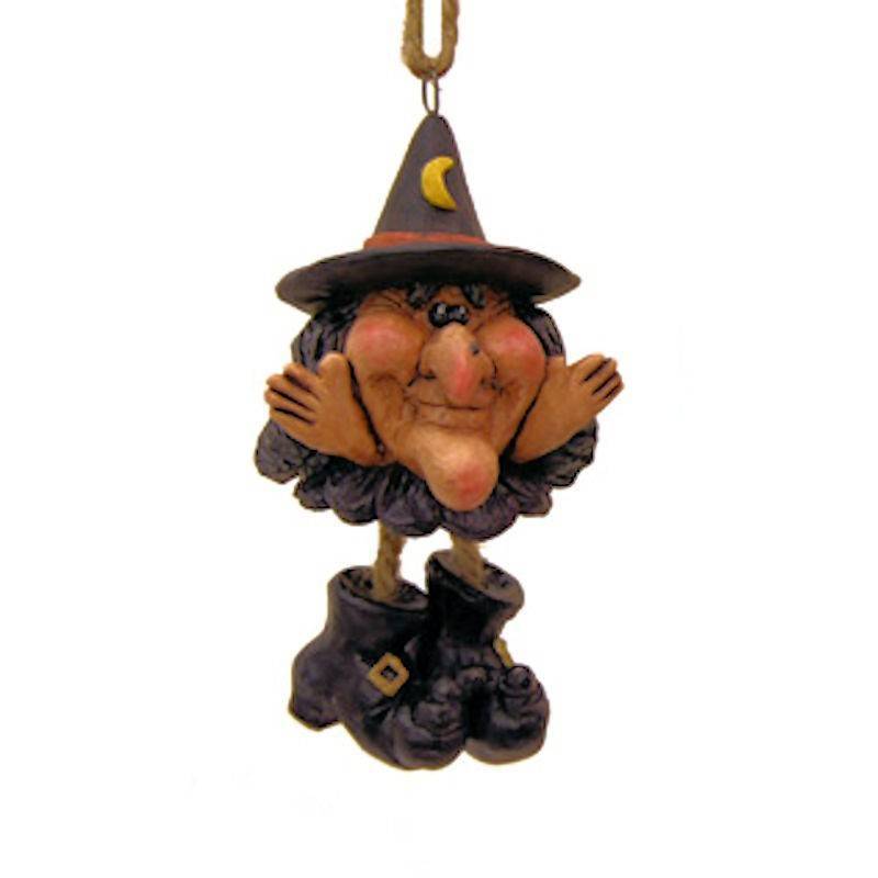 Witch Figurine Halloween Ornament by Bert Anderson