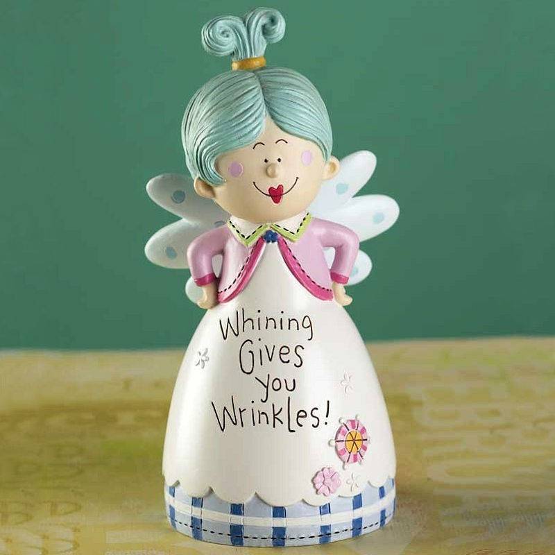 Whining Gives You Wrinkles Angel Figurine by Jozie B.