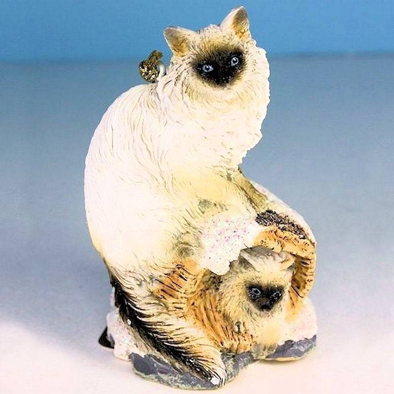 Himalayan Mother & Baby Cat Ornament