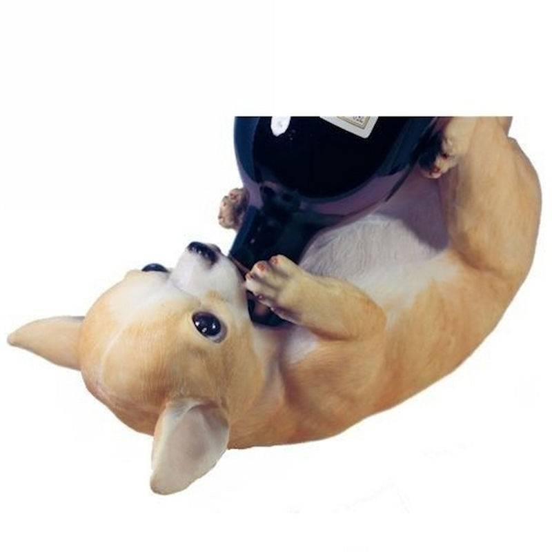 Chihuahua Dog Figurine Wine Holder