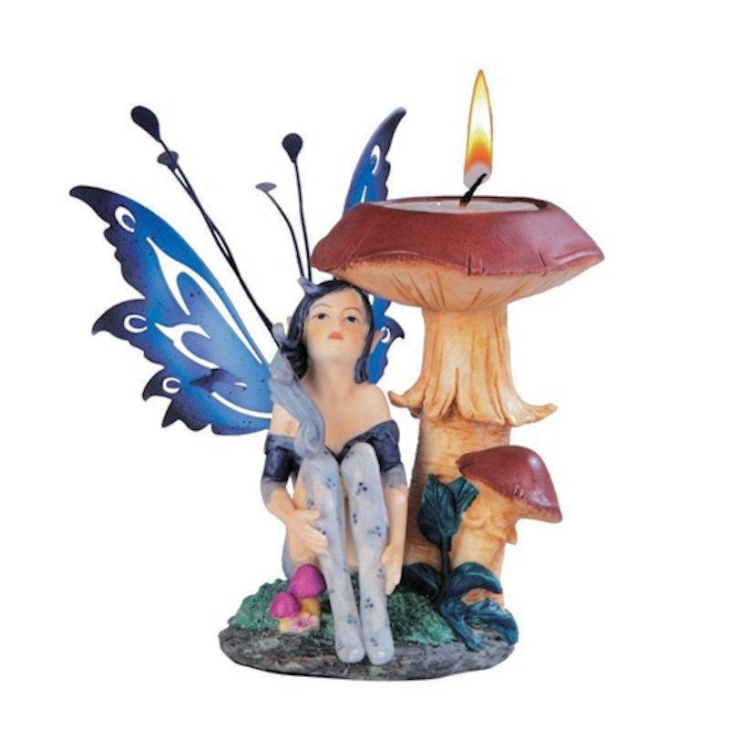 Under a Mushroom Fairy Figurine Candle