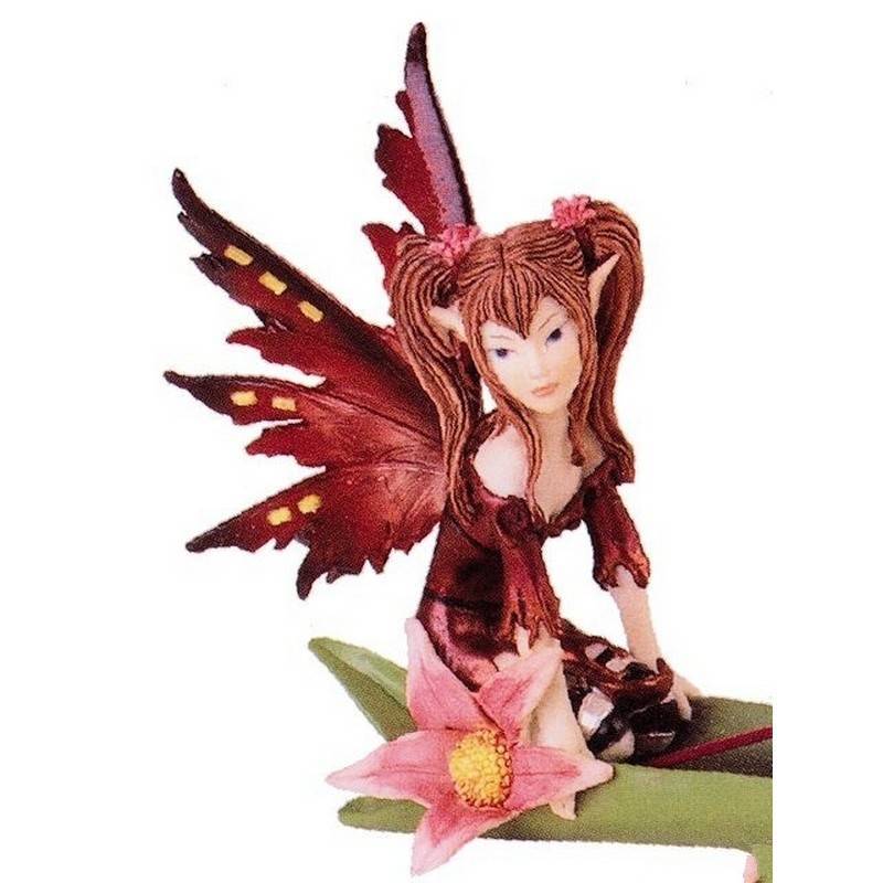 Incense Holder Red Fairy Figurine