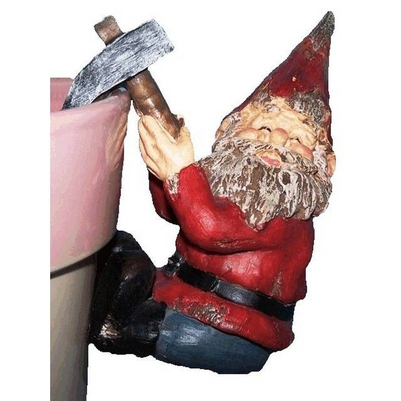 I Love My Job Pot Clinger Gnome Garden Figurine