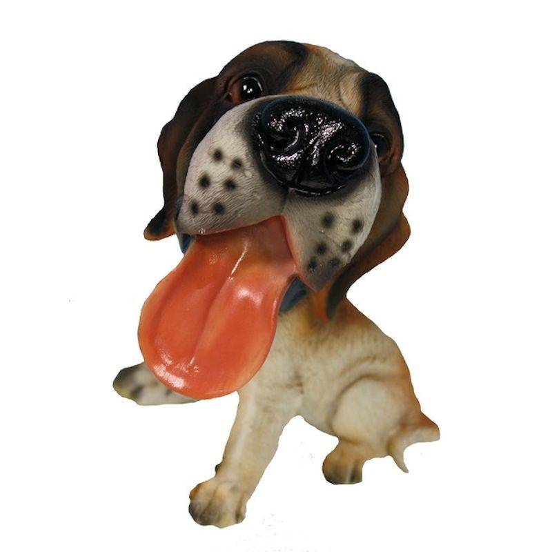 Huge Head Puppy Saint Bernard Dog Figurine